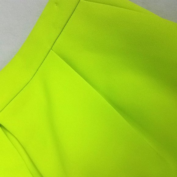 J Crew Split Front Chartreuse Women's Tennis Skirt - Picture 3 of 8